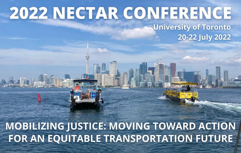 NECTAR 2022 Conference banner with title, photo of Lake Ontario, two boats, Toronto skyline