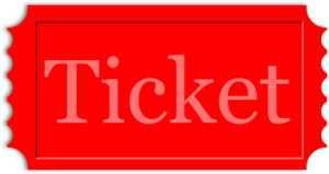 graphic of red ticket labelled Ticket