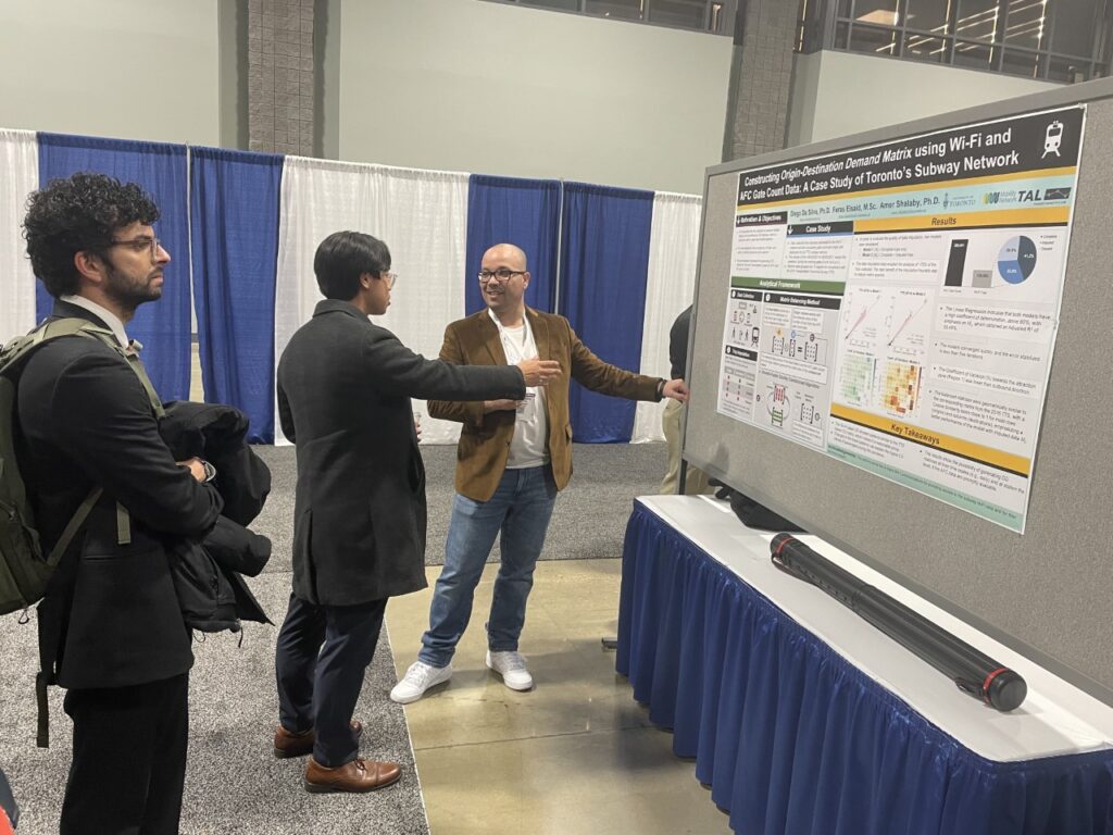 Diego Da Silva discusses his research at TRB 2023.